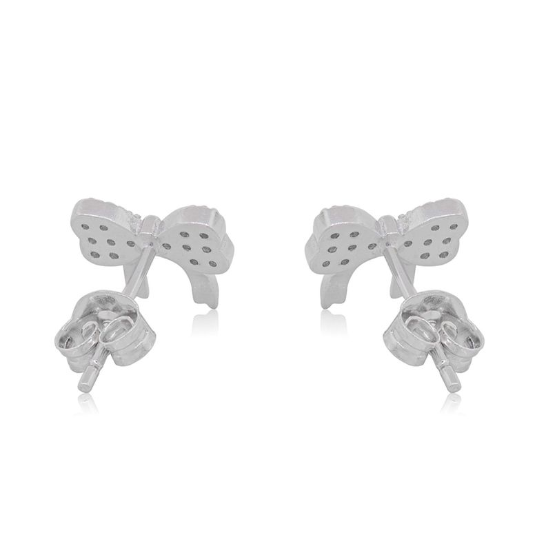Aros de Plata Esterlina 925 Cinta Circonita-1