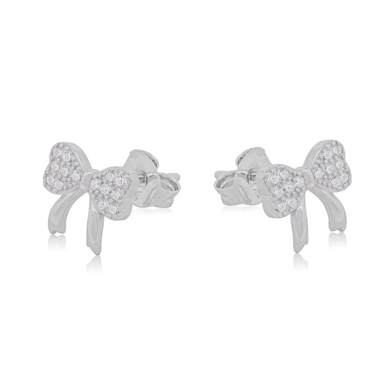 Aros de Plata Esterlina 925 Cinta Circonita-2
