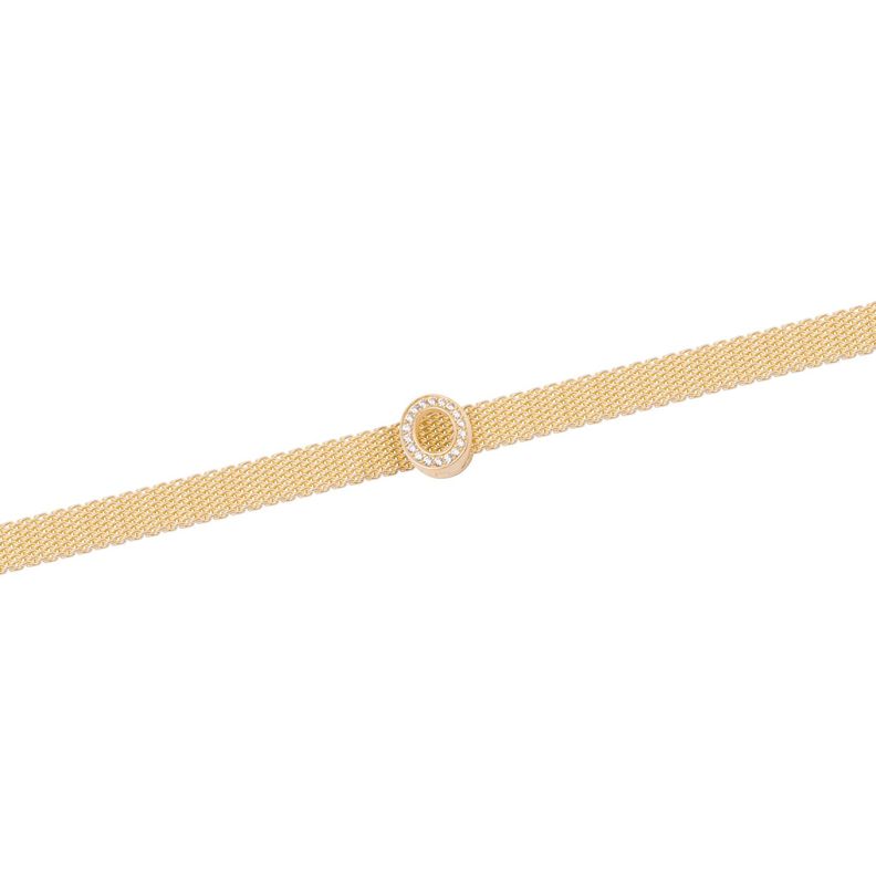 Dije de Plata broche Letra O con Circonita Revestido en Oro 18kt-2