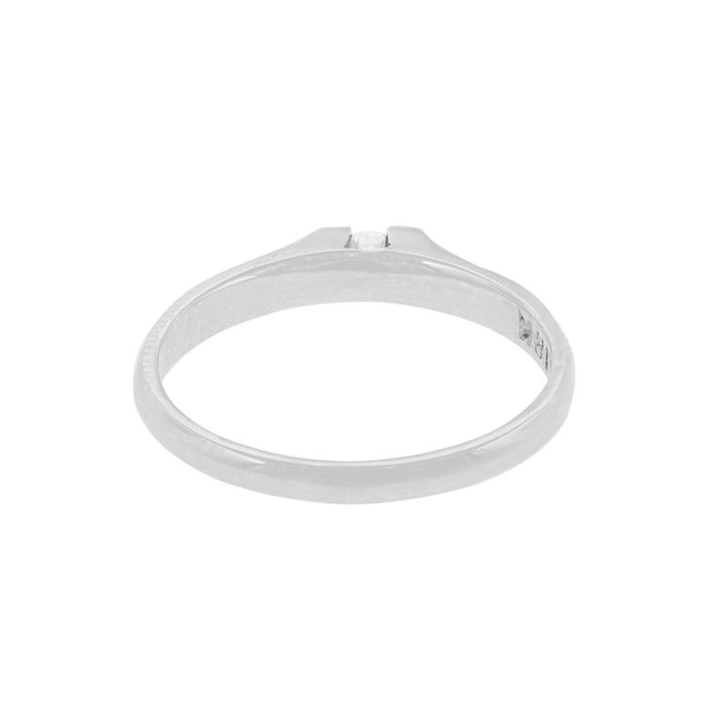 Anillo Compromiso Oro Blanco 18kt  Milán 1x12ptos Diamante-3