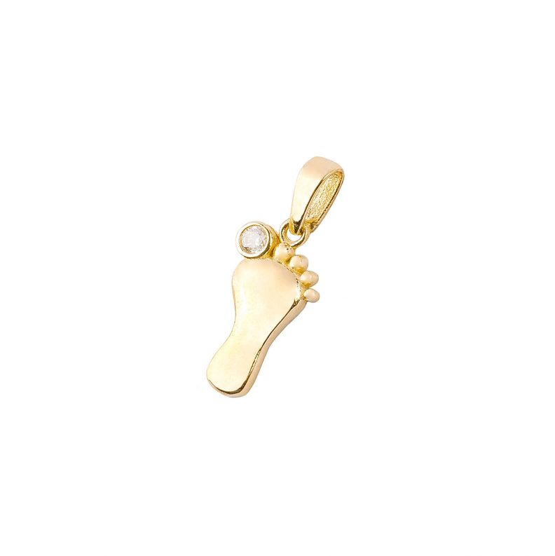 Collar de Oro 18kt Patita con circoncito-1