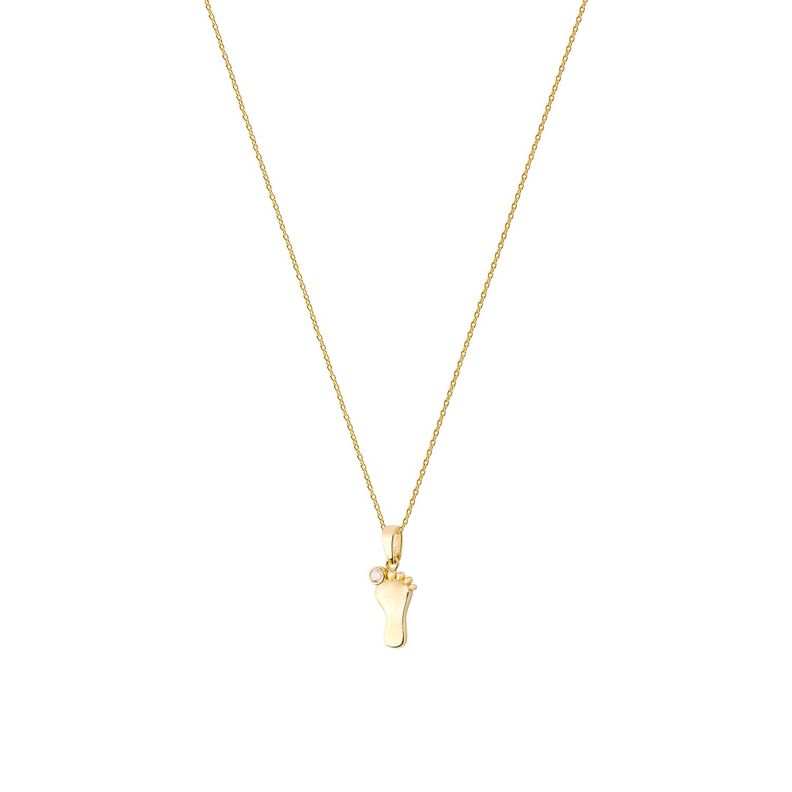 Collar de Oro 18kt Patita con circoncito-2