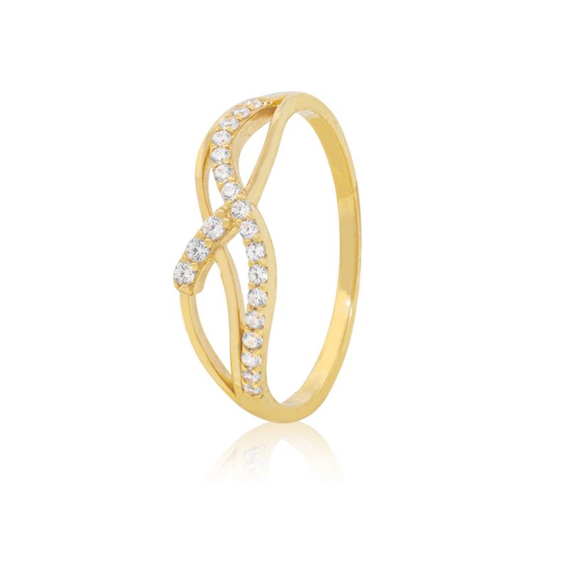 Anillo Compromiso de Oro 18Kt Infinito Trenzado 1047-0