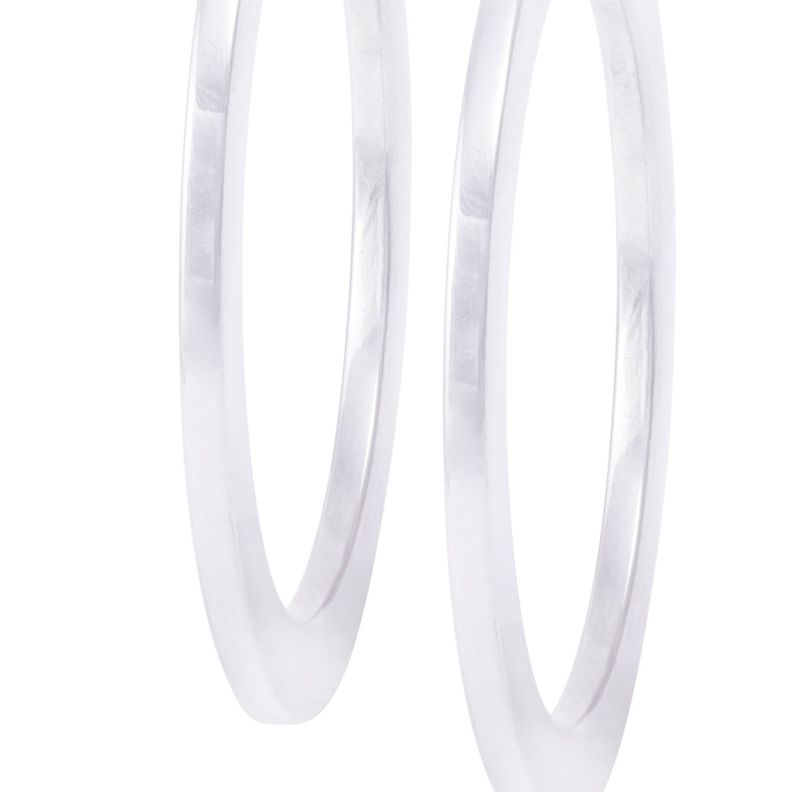 Aros de Plata Esterlina 925 Argollas Planas-1