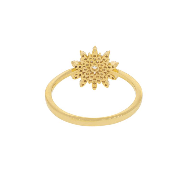 Anillo Oro Amarillo 18kt Copo de Circonitas-1
