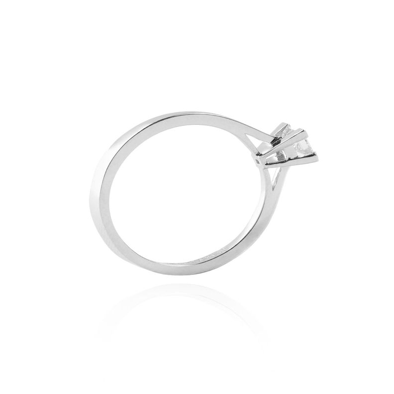 Anillo Compromiso Oro Blanco 18kt  Diamantes 32 Pts-1