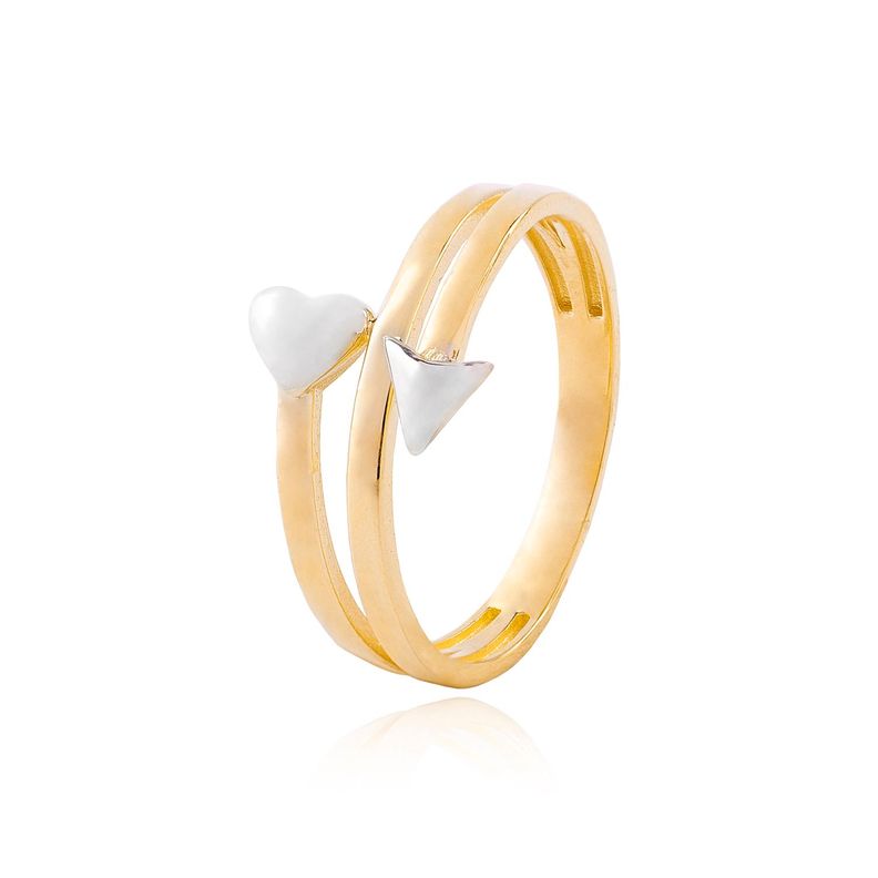 Anillos de Oro 18kt Modelo Corazón y flecha