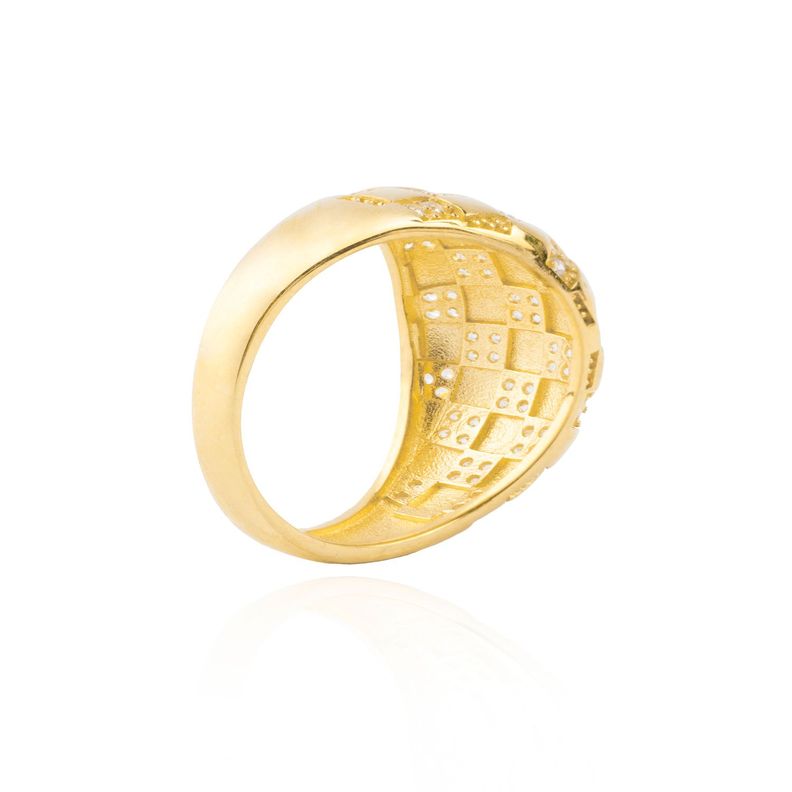 Anillo de oro 18kt Circón tablero-1