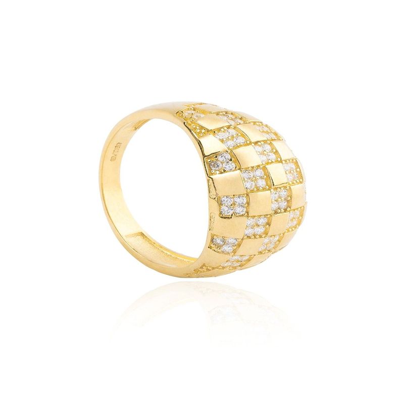 Anillo de oro 18kt Circón tablero-2