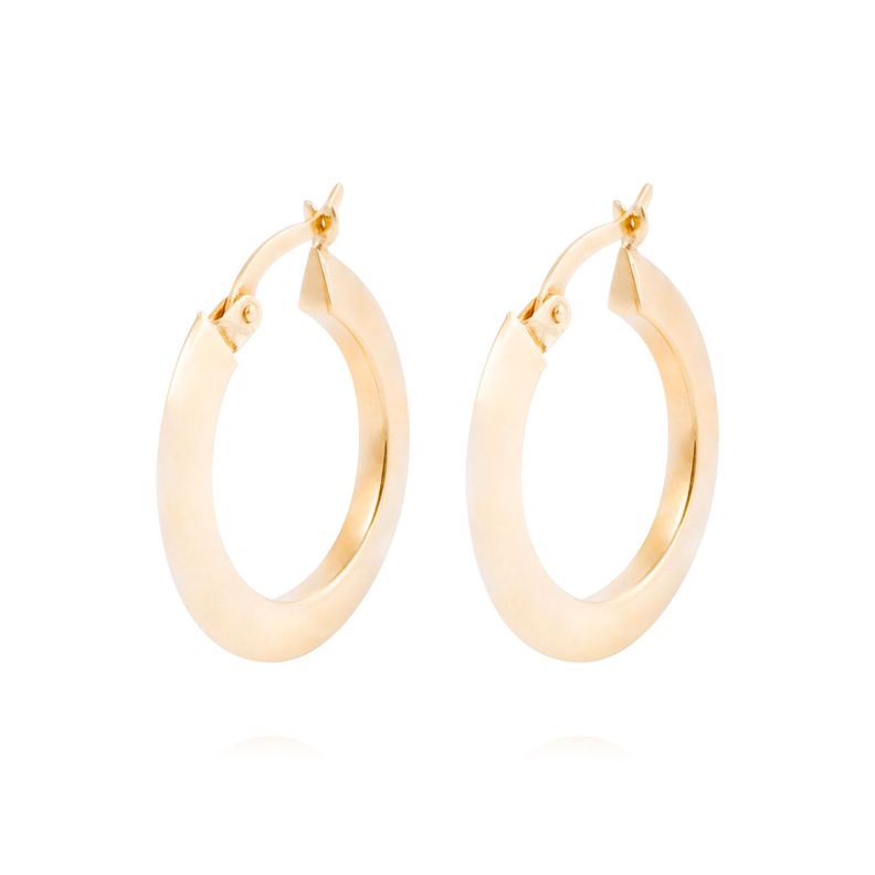 Aros Oro Amarillo 18kt Argollas Planas AUA-0