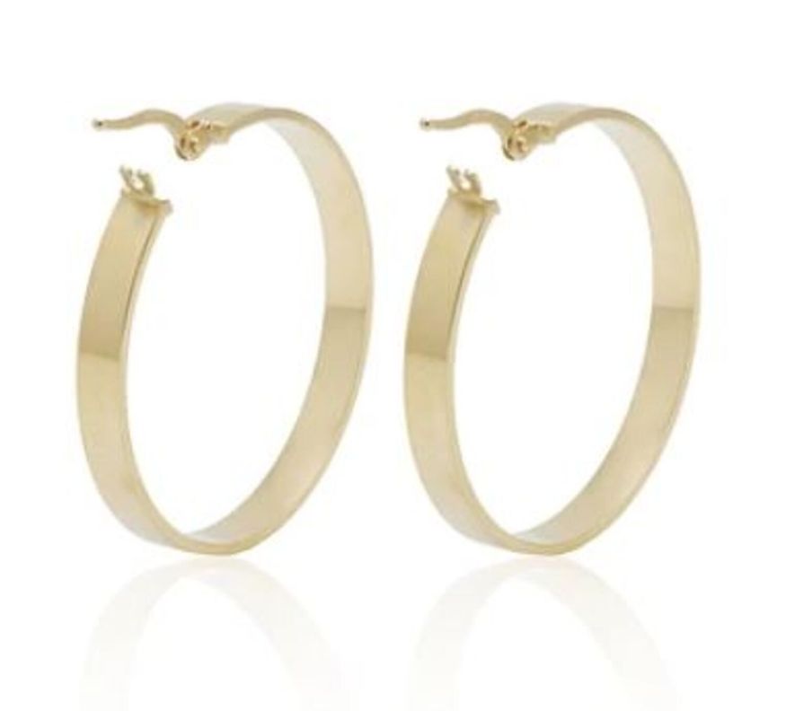 Aros de Oro 18kt Modelo Argolla Plana 31 mm-1