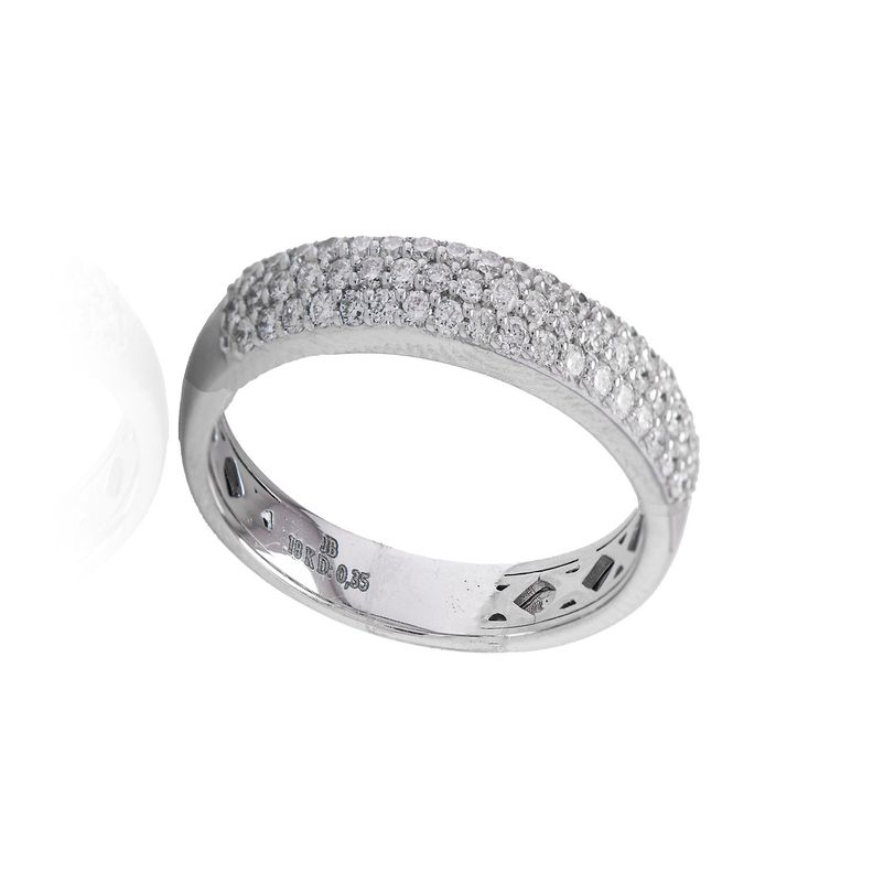 Anillo Oro Blanco 18kt Diamantes 35 Pts Bold-2