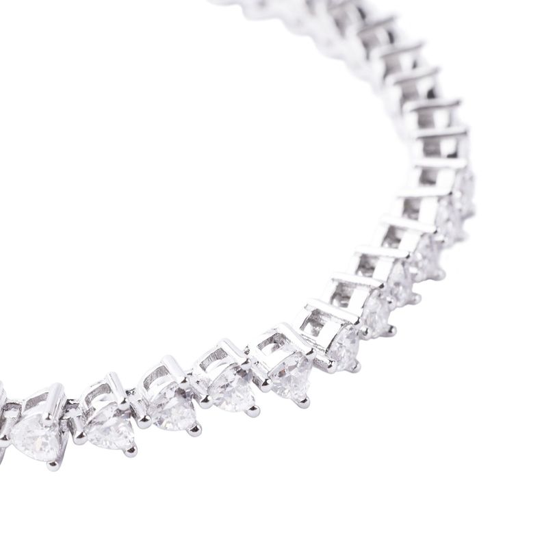 Pulsera de Plata Esterlina 925 Corazón con Circonitas-1
