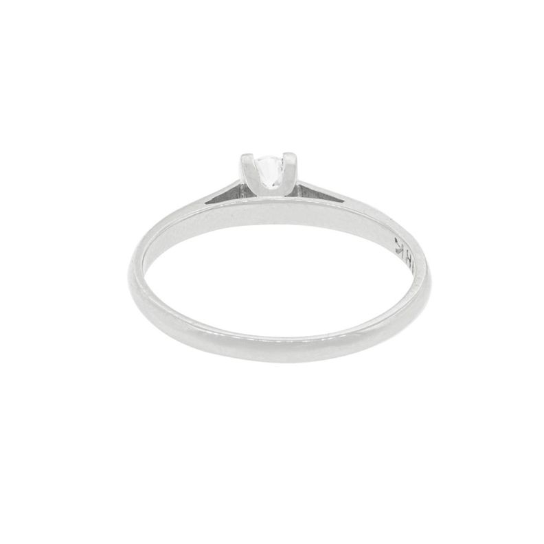 Anillo Compromiso Oro Blanco 18kt  Nápoles 1x3ptos Diamante-3