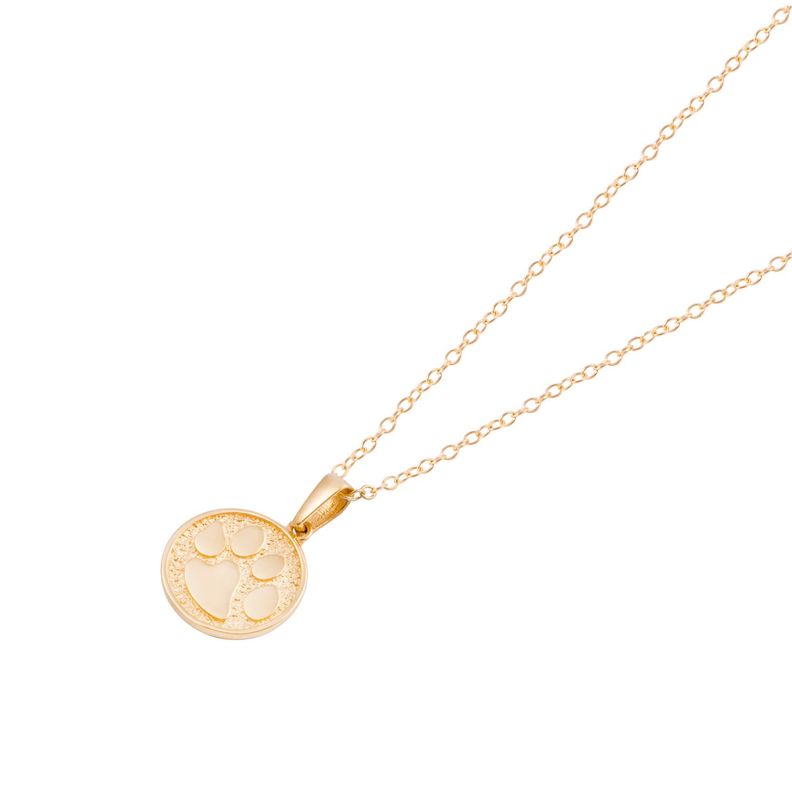 Collar de Oro 18kt Medalla huellita-0