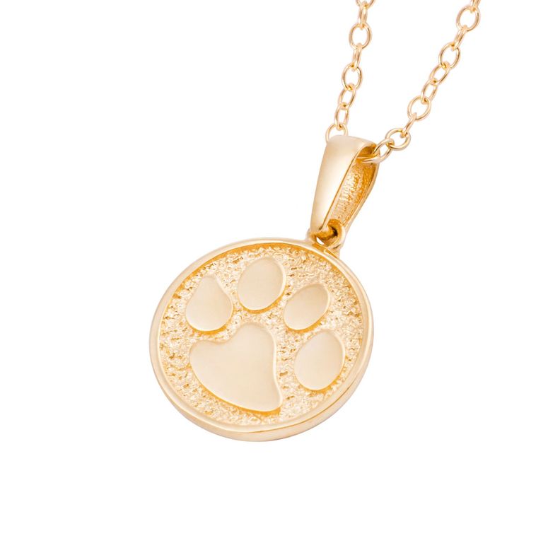 Collar de Oro 18kt Medalla huellita-1