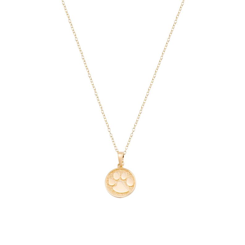 Collar de Oro 18kt Medalla huellita-2