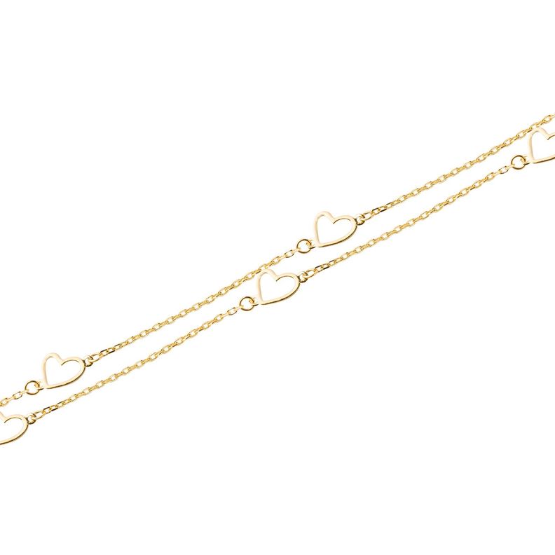 Pulseras de Oro 18kt Modelo Doble Corazón-0