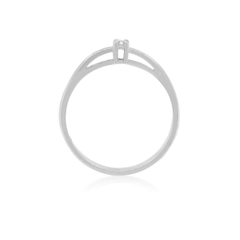 Anillo Compromiso Oro Blanco 18kt Mónaco Solitario de 6ptos-1