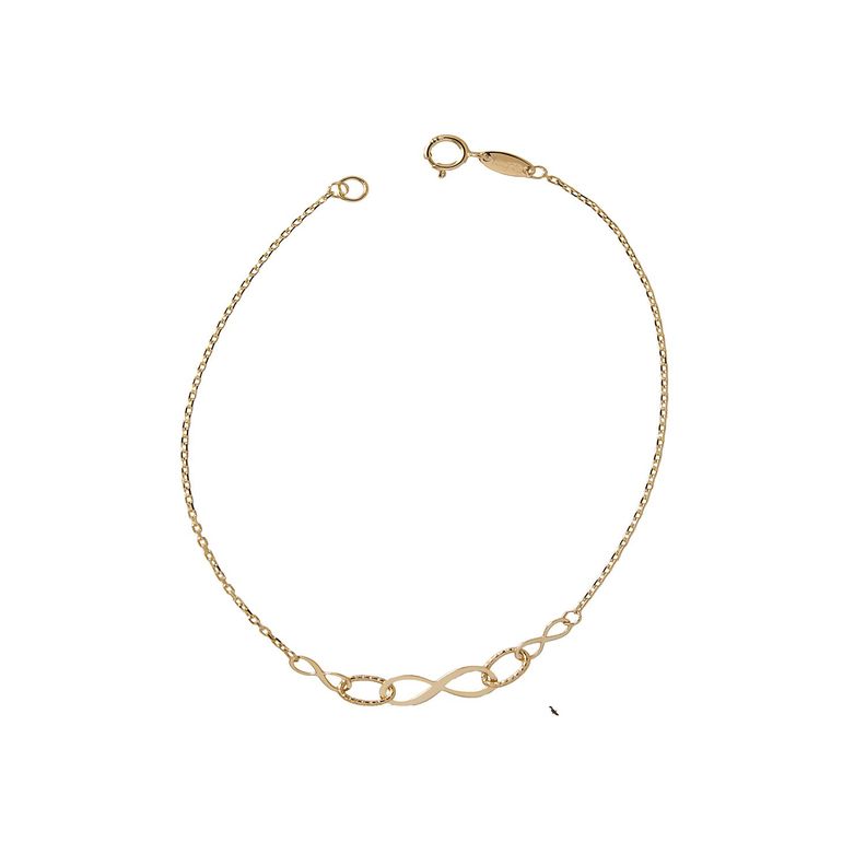 Pulsera de Oro 18kt Infinito Eslabon 4006-1
