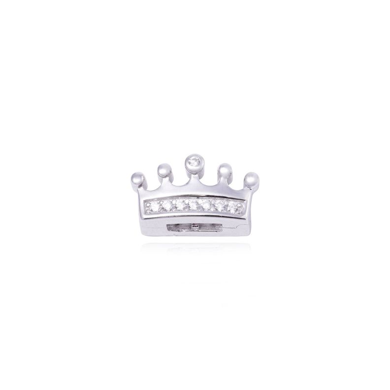 Dije de Plata broche Coronita con Circonita-0