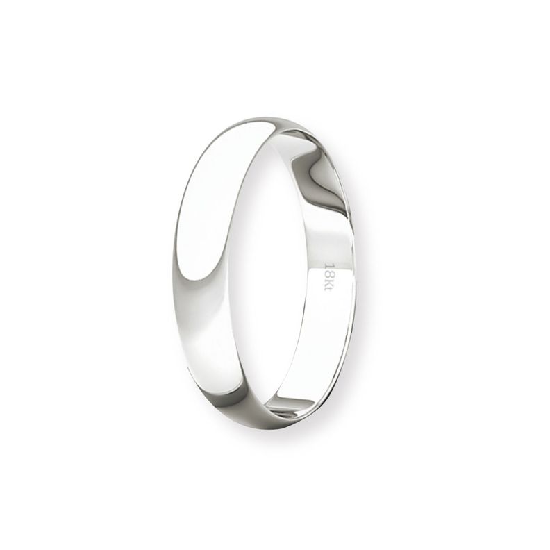 Argolla Matrimonio de Oro Blanco 18kt Inglés Bari de 3,0mm-0