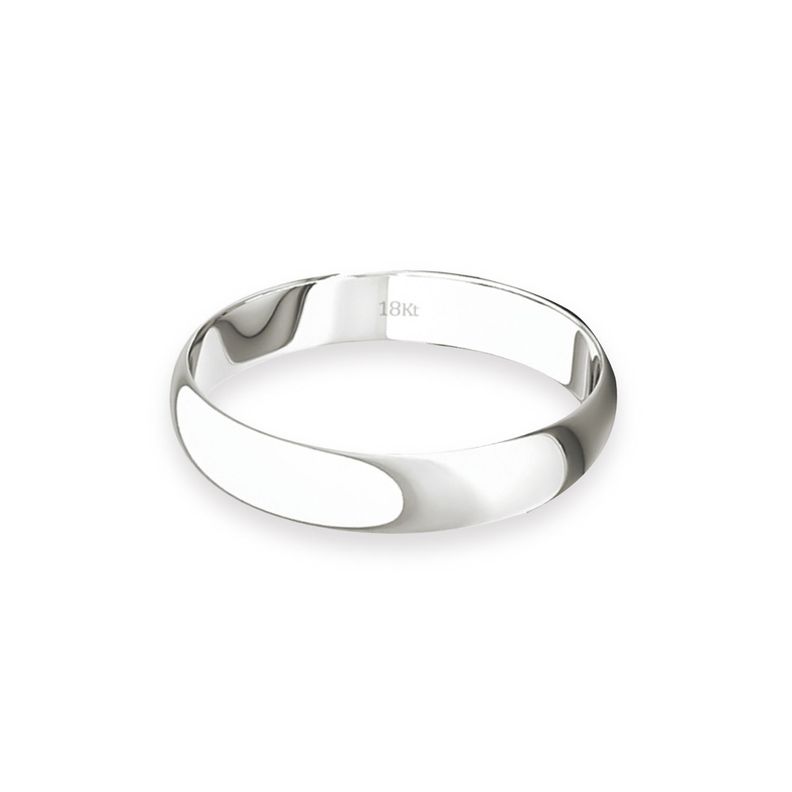 Argolla Matrimonio de Oro Blanco 18kt Inglés Bari de 3,0mm-1