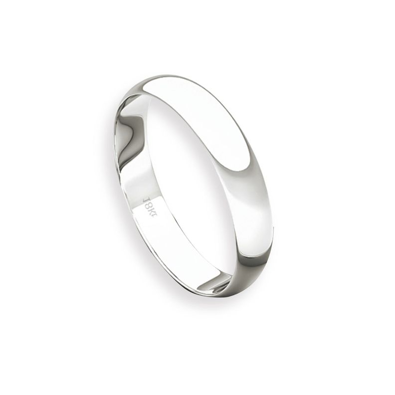 Argolla Matrimonio de Oro Blanco 18kt Inglés Bari de 3,0mm-2