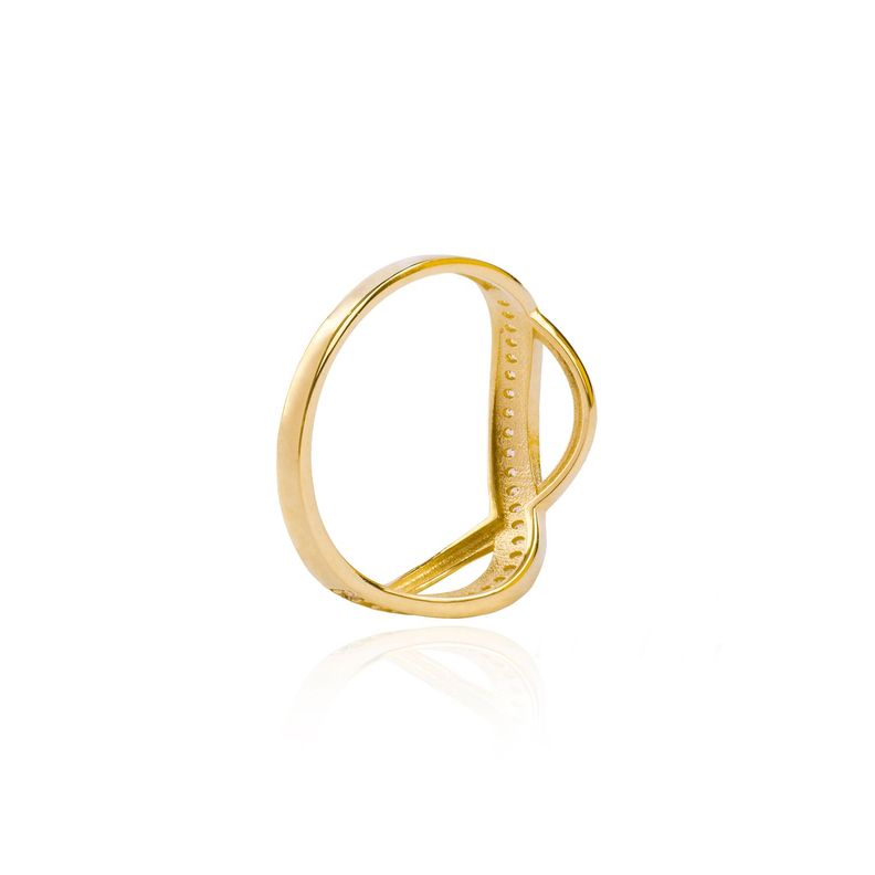 Anillo de Oro 18kt Circon Ondas-1