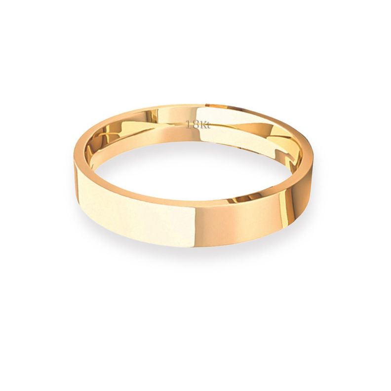 Argolla Matrimonio de Oro Amarillo 18kt Tubo ErgoFit Portus de 3,5mm-1