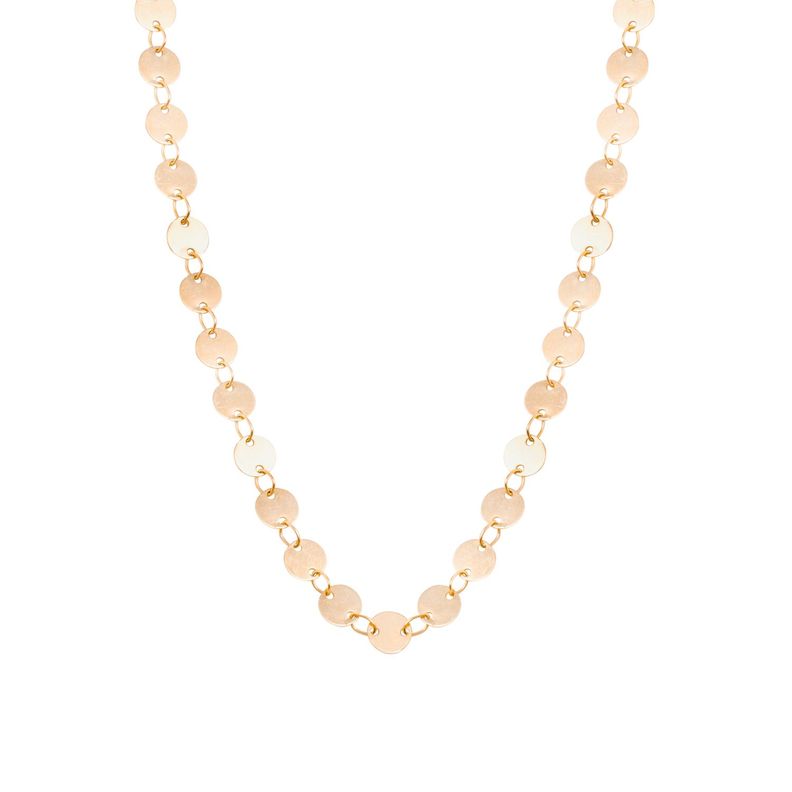 Collar de Plata Esterlina 925 Círculos Bañado en Oro 14kt-0