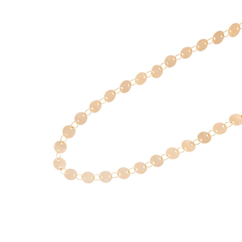 Collar de Plata Esterlina 925 Círculos Bañado en Oro 14kt-1