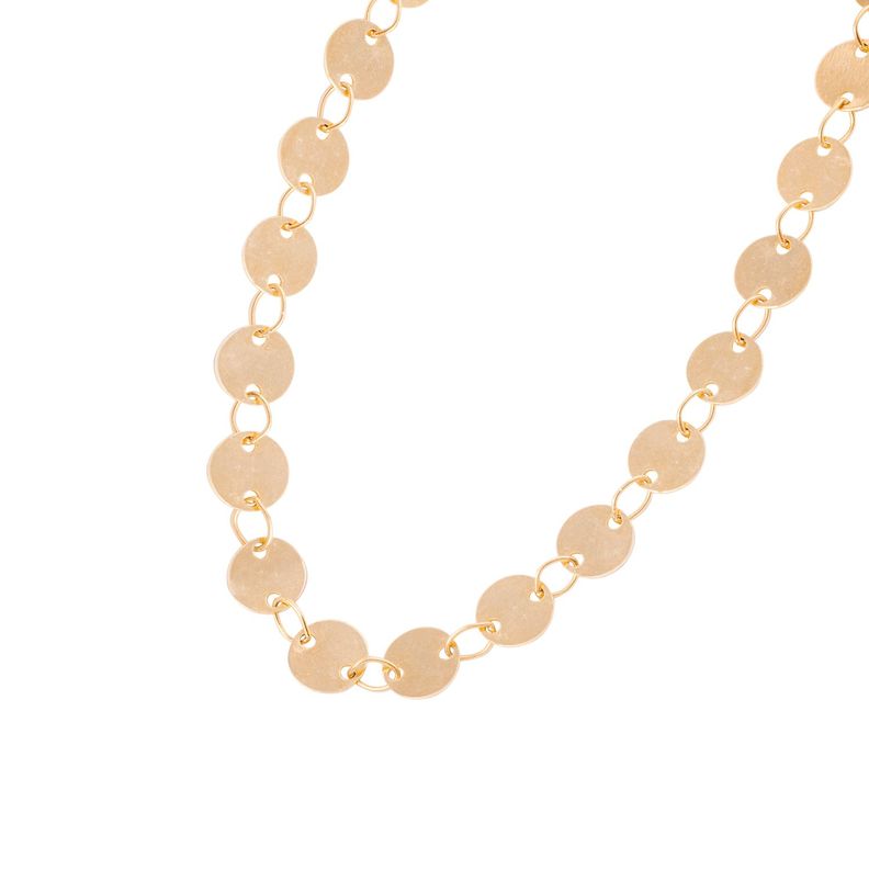 Collar de Plata Esterlina 925 Círculos Bañado en Oro 14kt-2
