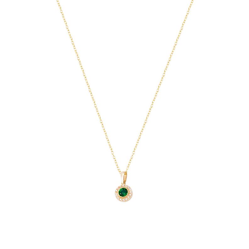 Collar de Oro de 18kt Circonitas Esmeralda-2