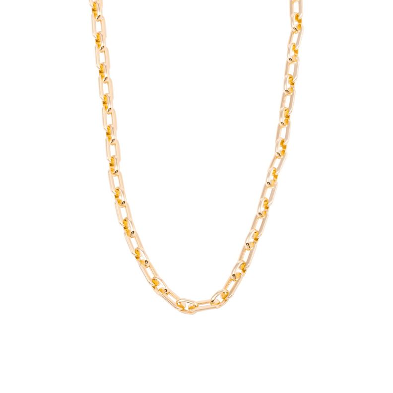 Collar de Plata Esterlina 925 Eslabones revestido en Oro 14kt-0