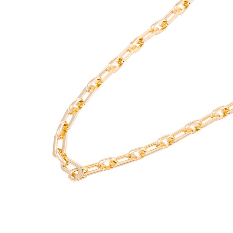 Collar de Plata Esterlina 925 Eslabones revestido en Oro 14kt-1