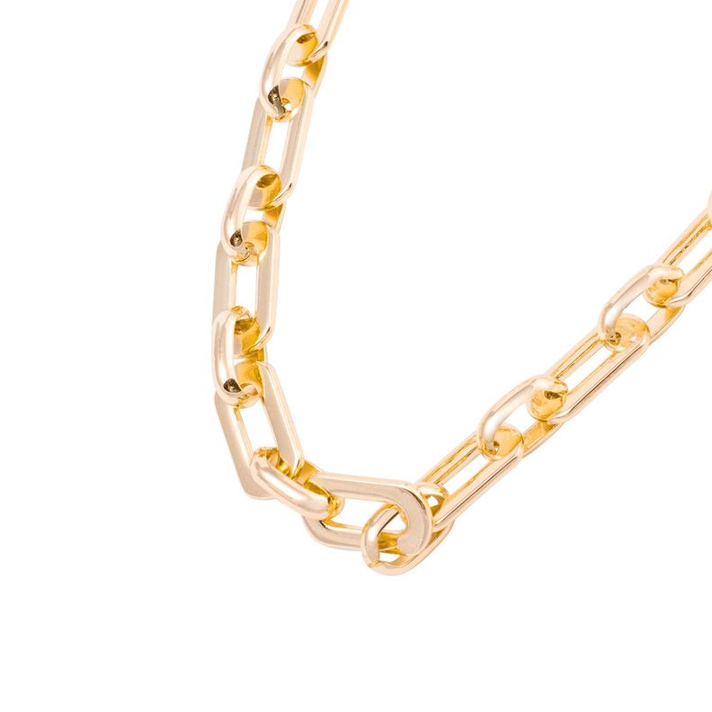 Collar de Plata Esterlina 925 Eslabones revestido en Oro 14kt-2