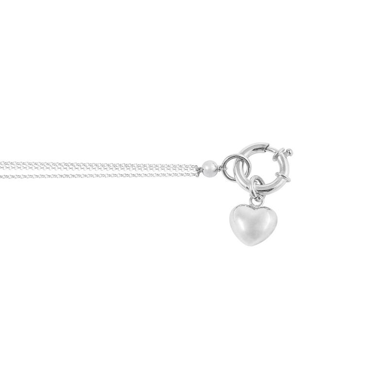 Pulsera de Plata Esterlina 925 Corazón Timón-1