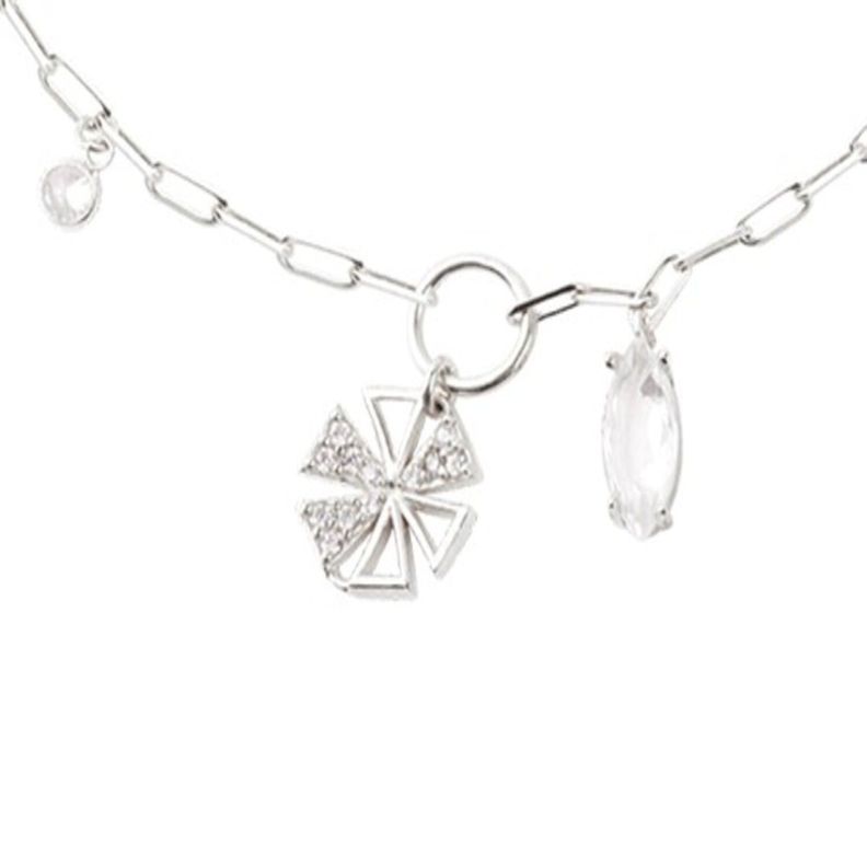 Pulsera Plata Esterlina 925 Anillo Trébol Circonitas-1