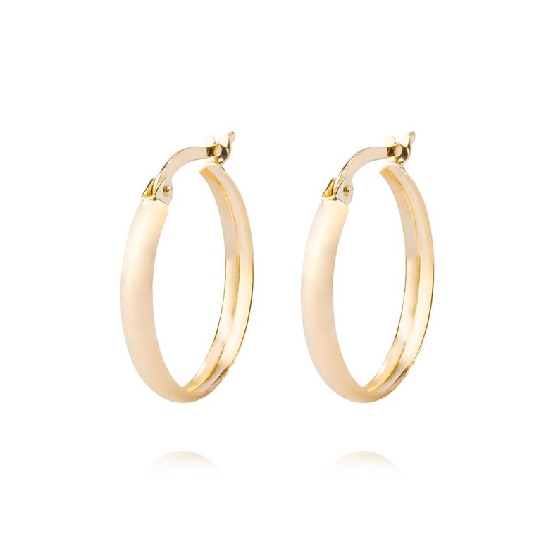 Aros de Oro 14kt Argolla Clasica 17mm-0