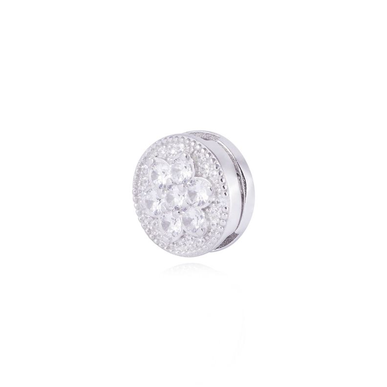 Dije de Plata broche Flor con Circonita-1