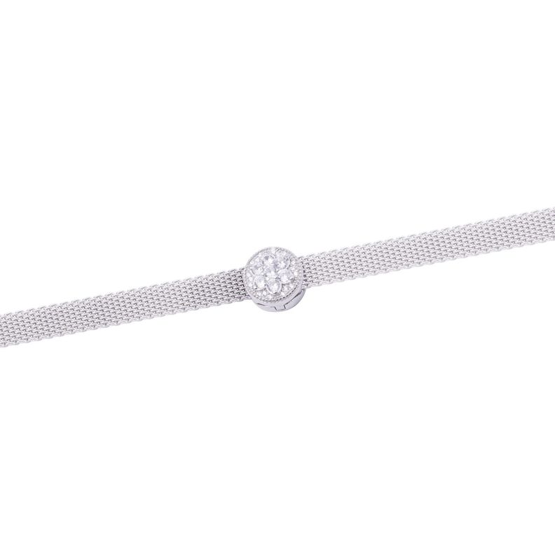 Dije de Plata broche Flor con Circonita-2
