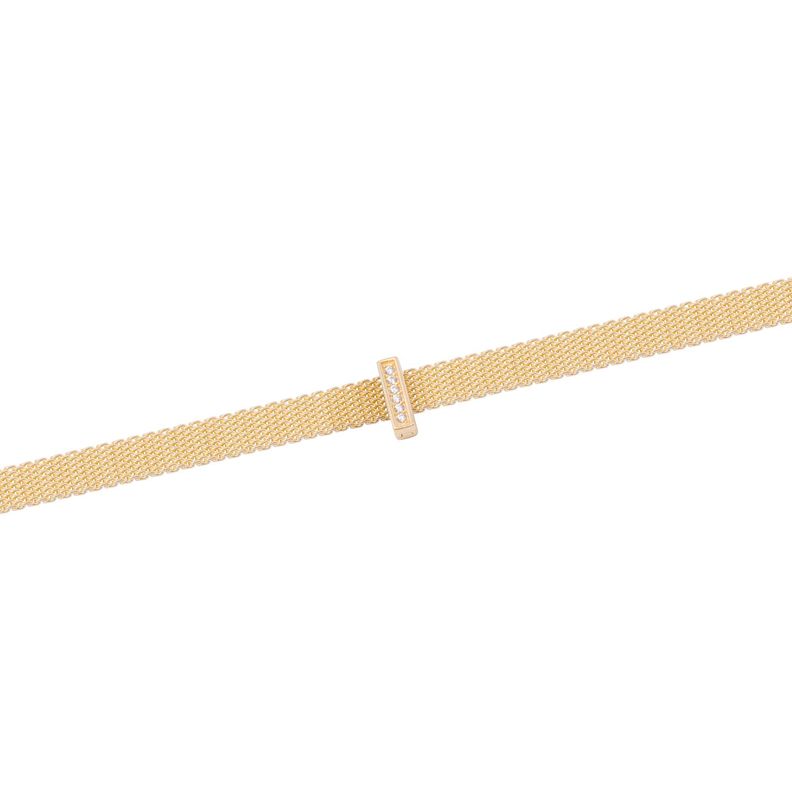 Dije de Plata broche Letra I con Circonita Revestido en Oro 18kt-2
