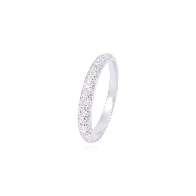 Anillo de Oro Blanco 18kt Bold con Diamantes 40Pts-0