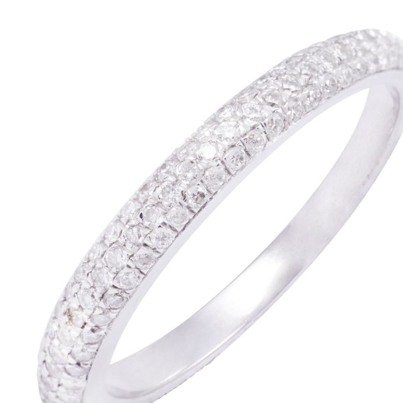 Anillo de Oro Blanco 18kt Bold con Diamantes 40Pts-1