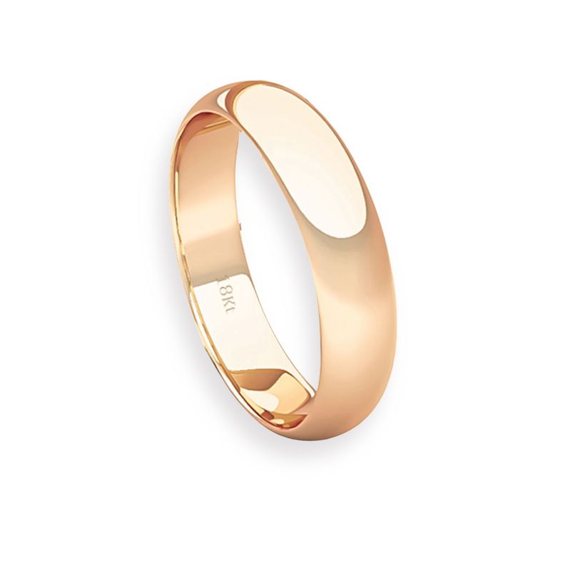Argolla Matrimonio de Oro Miel 18kt Inglés Venecia de 3,5mm-2