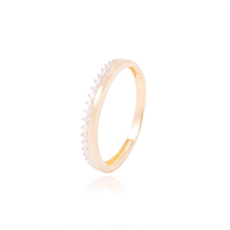Anillo Compromiso de Oro de 18kt coronita circonita-0
