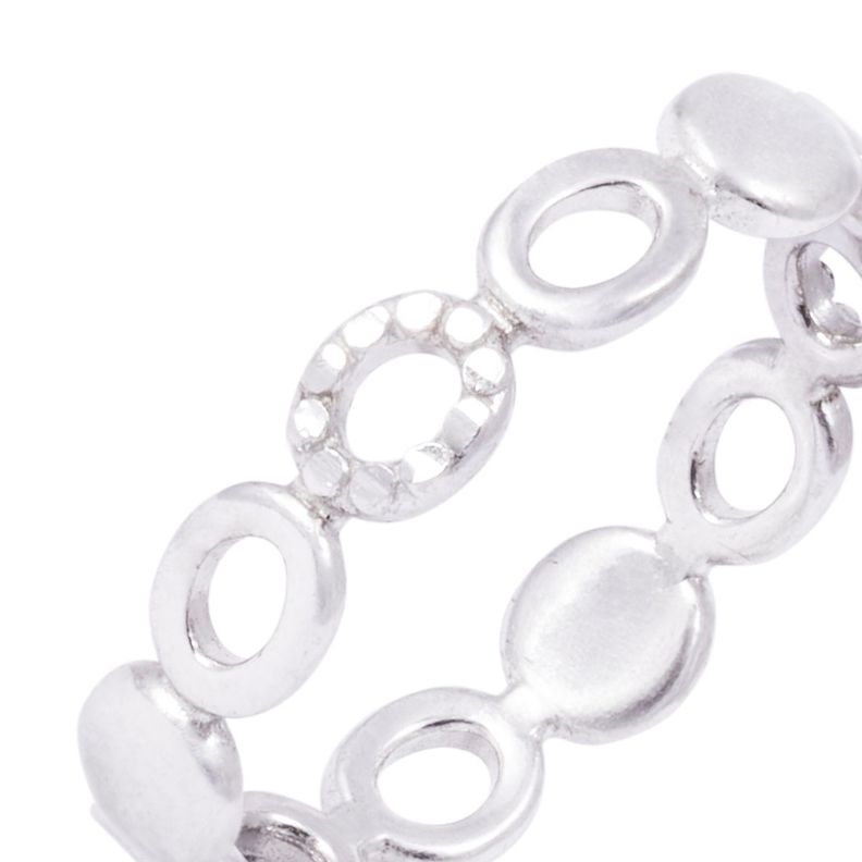 Anillo de Plata Esterlina 925 Argolla Lisa Abierta Biselado Elegante-1