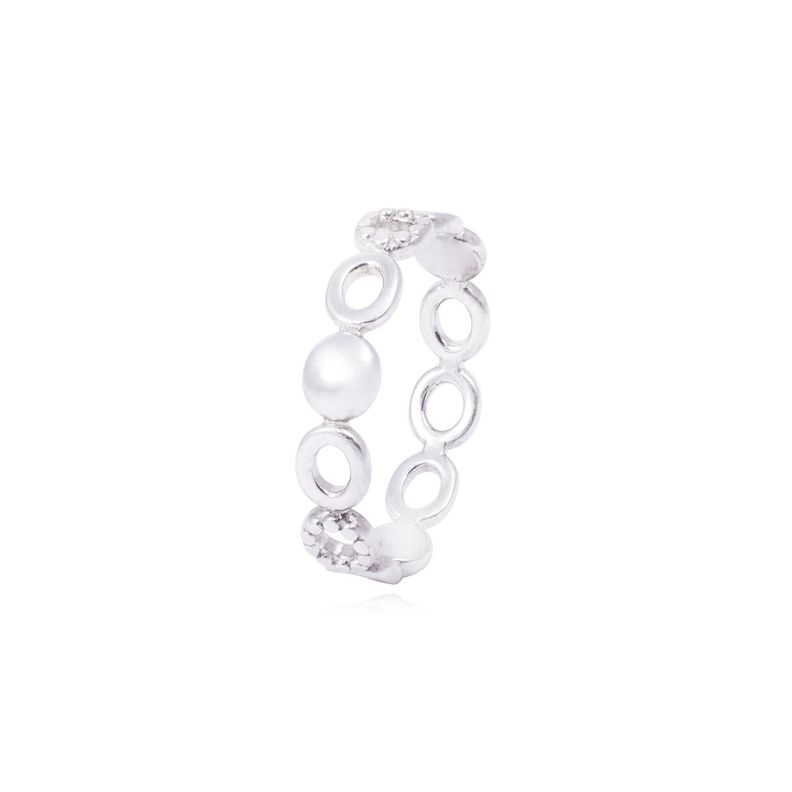 Anillo de Plata Esterlina 925 Argolla Lisa Abierta Biselado Elegante-2