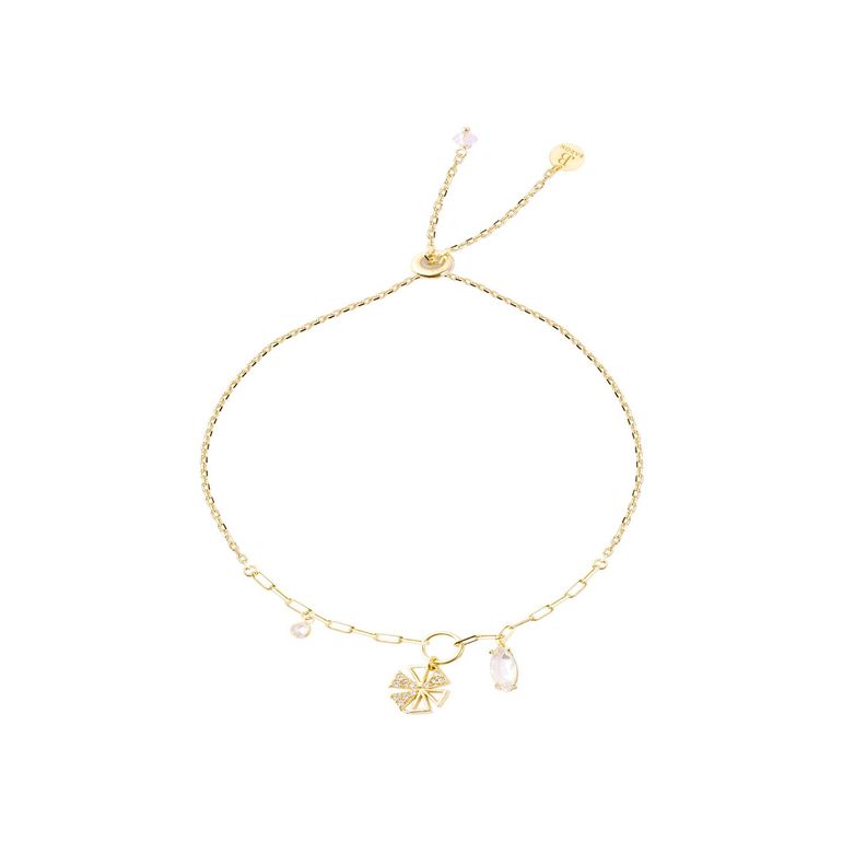 Pulsera Plata Esterlina 925 Ajustable Circonita Revestido-0